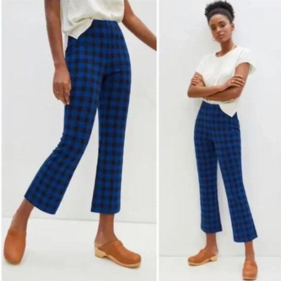 Anthropologie Pants - MAEVE by Anthropologie Mollie Checked Kick Flare Pull-on Pants
